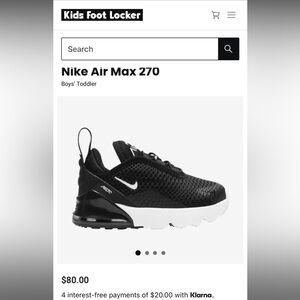 NIKE AIR MAX 270 BLACK/ WHITE